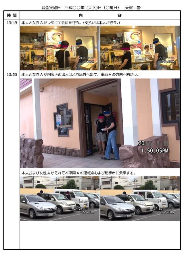 岐阜浮気調査の報告書　５本人と女性が飲食店を出る.jpg