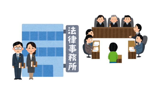 裁判や調停で活用できる証拠を求める方のためのイラスト。弁護士との連携や裁判を見据えた証拠取得と調査報告書の重要性を表しています。