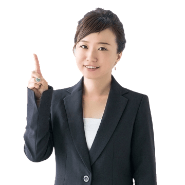 指を上にあげている女性の写真